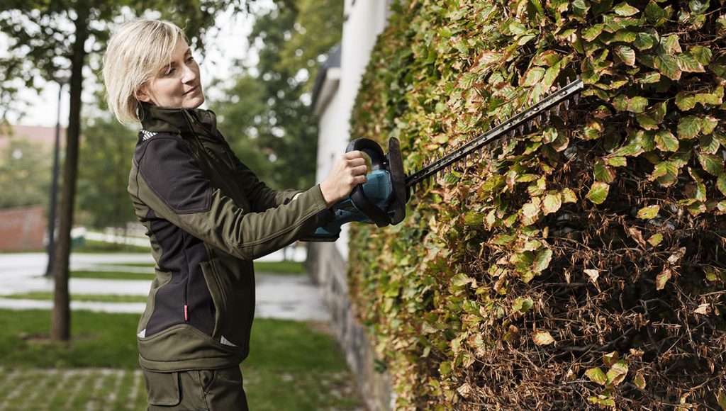 Lady gardener at work